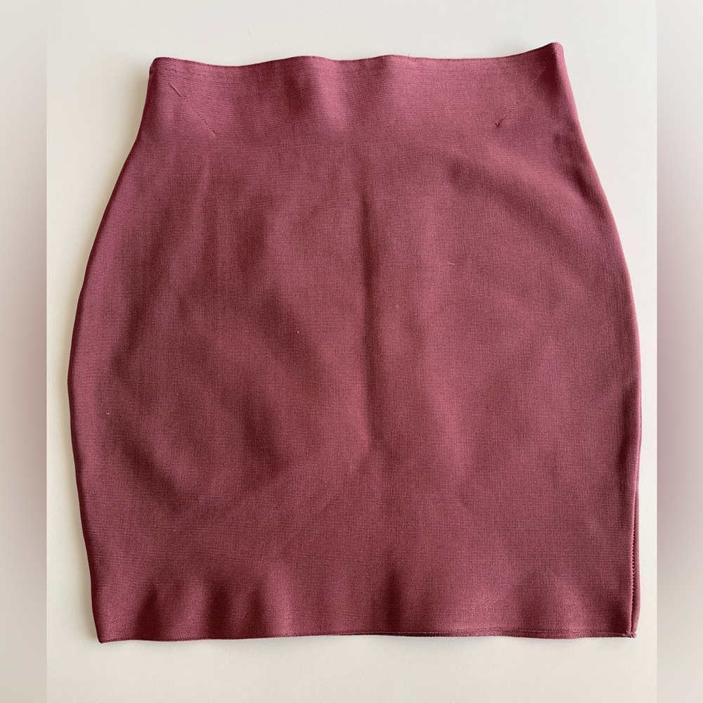 Pink Bodycon Midi Skirt